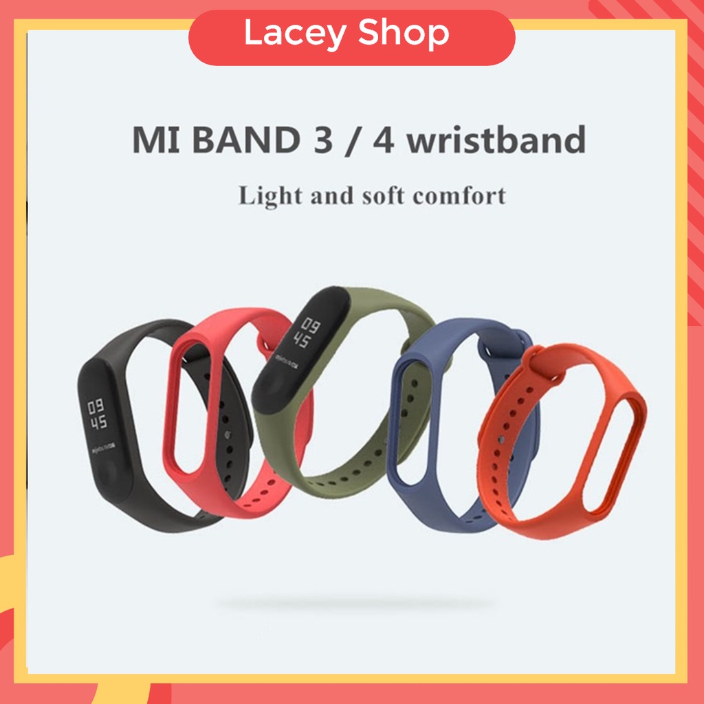 Silicone Strap Xiaomi Mi Band 3 4 5 6 Tali SmartBand