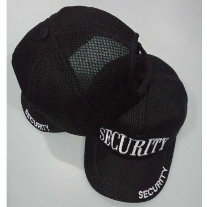 TOPI SECURITY HITAM TERBARU KEREN / TOPI SATPAM SECURITY COD POLOS LOGO SECURITY DOUBLE MES GAGAH BE
