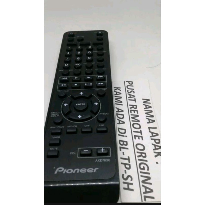 REMOTE REMOT DVD PIONEER AXD7636 ORIGINAL ASLI