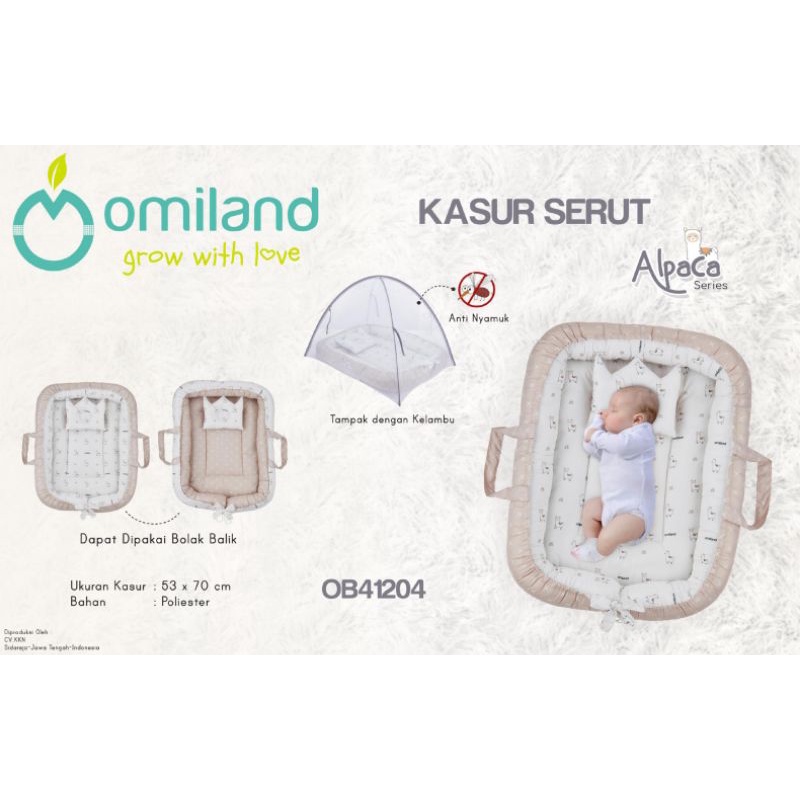 Omiland Kasur Bayi Serut + Kelambu Alpaca Series