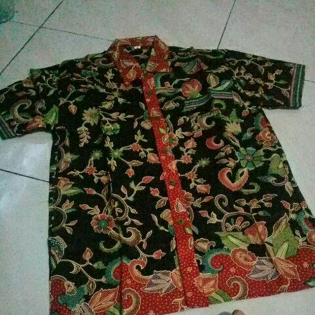 Qnunbatik Sarimbit/couple Batik Anak Terusan/dress/hem Kemeja Atasan Azizah Gentong