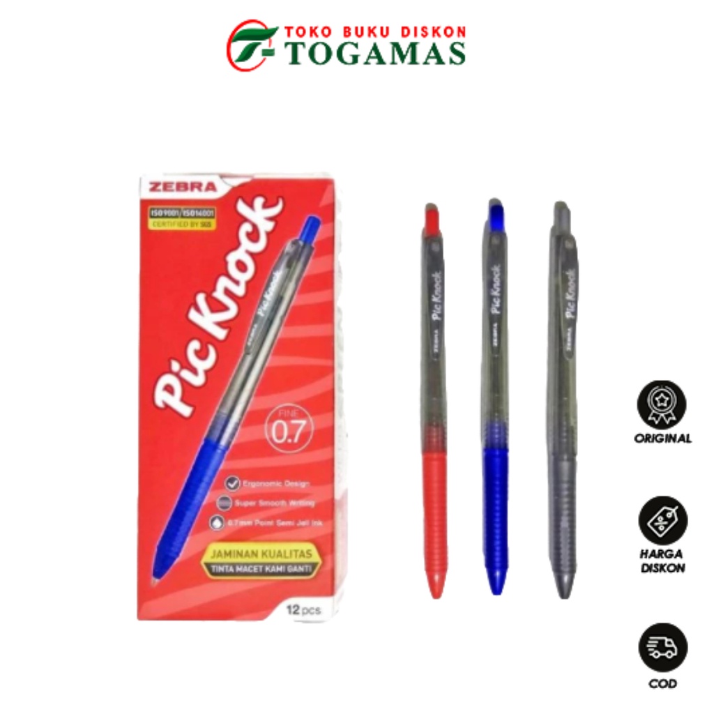 

READY STOCK !! PULPEN BOLPOIN BALLPEN PICCOLO KNOCK 0.7MM / 1 PCS