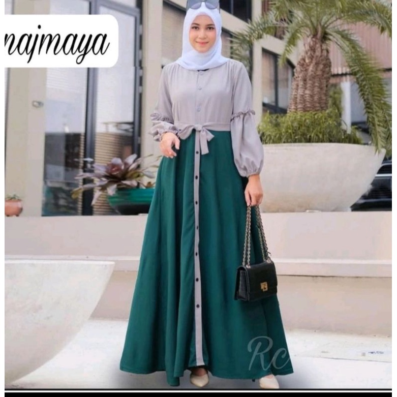 Alesha Najmaya Dress / Gamis remaja masa kini fashionable dan  kekinian