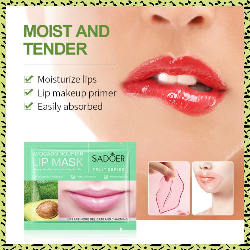 Lip Mask Masker Bibir Nourish And Moisture Sadoer Original Fruit Series Delicate And Charming Perawatan Bibir Kering Dan Pecah