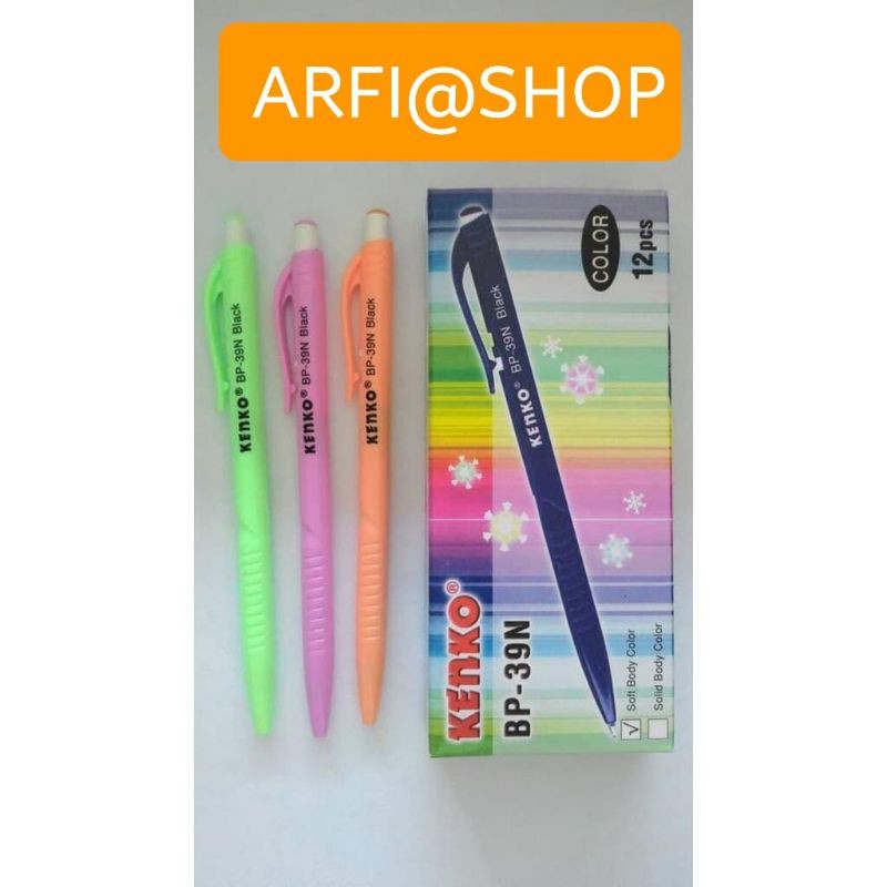 

Pulpen Kenko BP-39N Color Tinta Hitam (1 Pcs)
