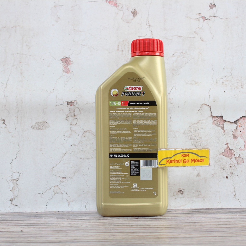 OLI CASTROL POWER 1 1OW-40 4T 1L - OLI MOTOR CASTROL POWER 1 4T 10W40