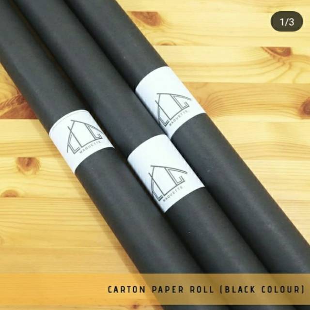 Bahan maket - Kertas karton hitam tebal uk plano A0