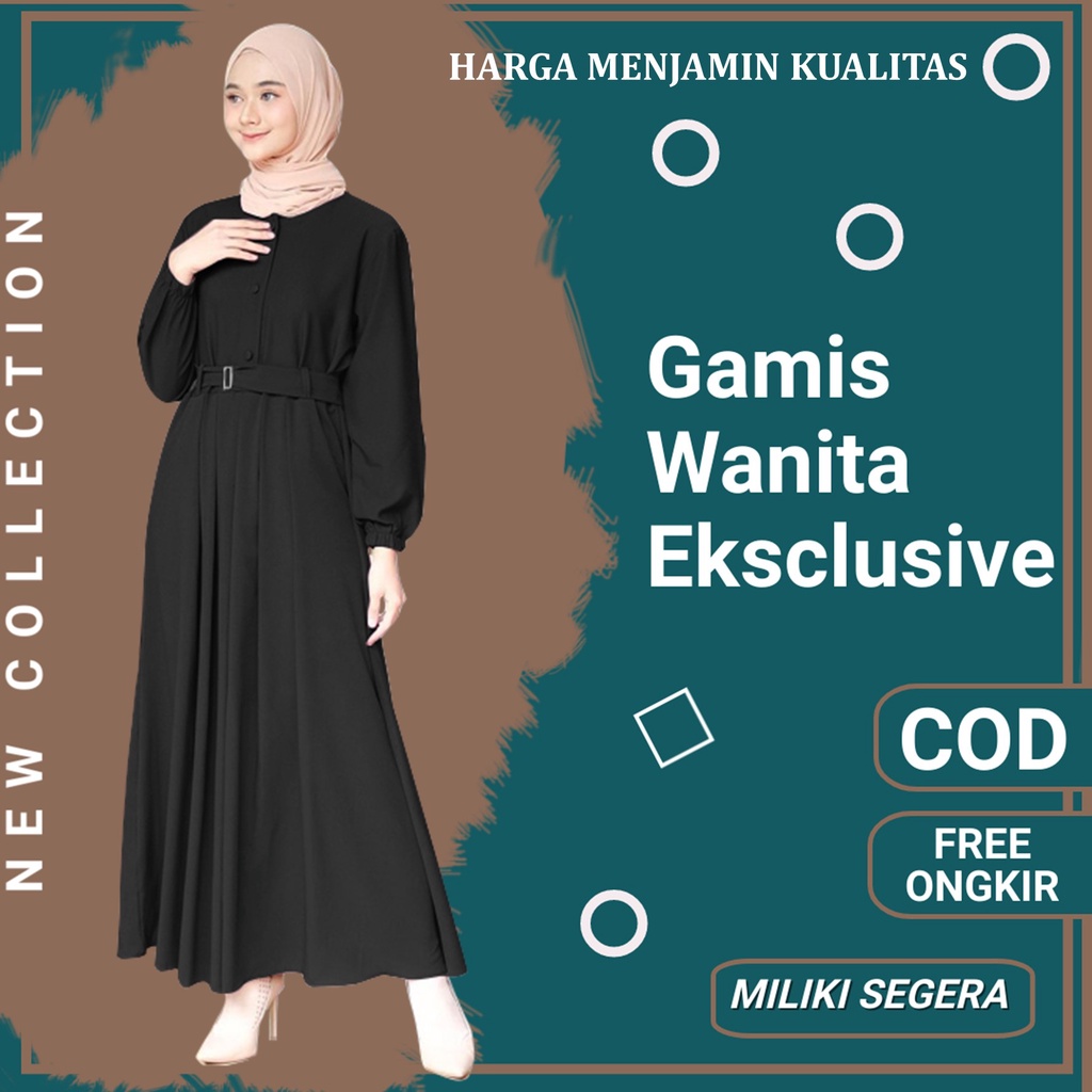 Baju gamis wanita cewe cewek muslim busui terbaru exclusive murah 2022 new model