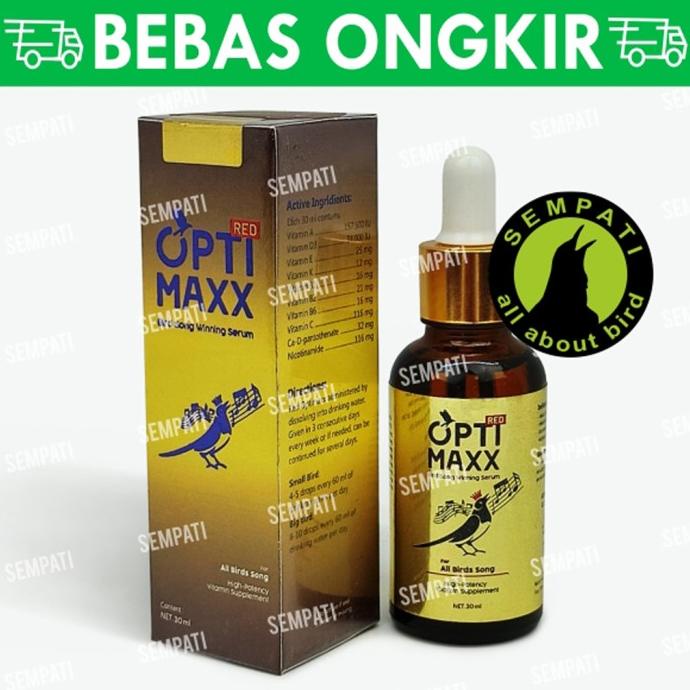 OPTIMAXX SERUM PENGGACOR VITAMIN BURUNG MURAI LOMBA SUARA KRISTAL OPSR