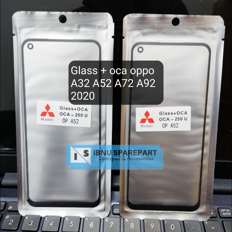 DIGITIZER GLASS Kaca lcd + Lem Oca Kering Oppo A32 A52 A72 A92 2020 | Realme 6 | Realme 7 Kaca Depan Kaca Touchscreen Glass Lcd ts