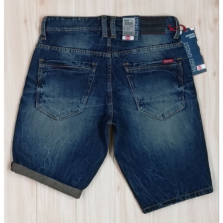 celana jeans pria pendek Hugo Ghost