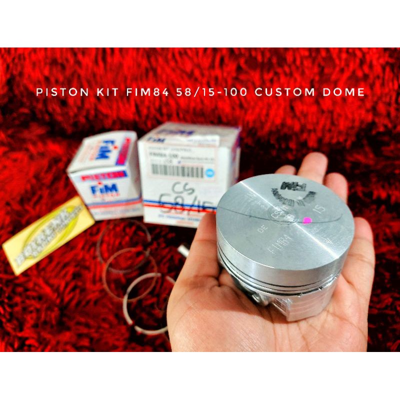 PISTON KIT FIM84 DIAMETER 58 PIN 15 CUSTOM DOME - BOYRENK RACING CONCEPT