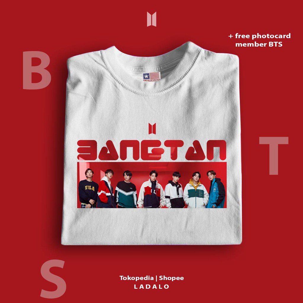 Kaos BANGTAN fila foto BTS  | Lengan Panjang | Lengan Pendek
