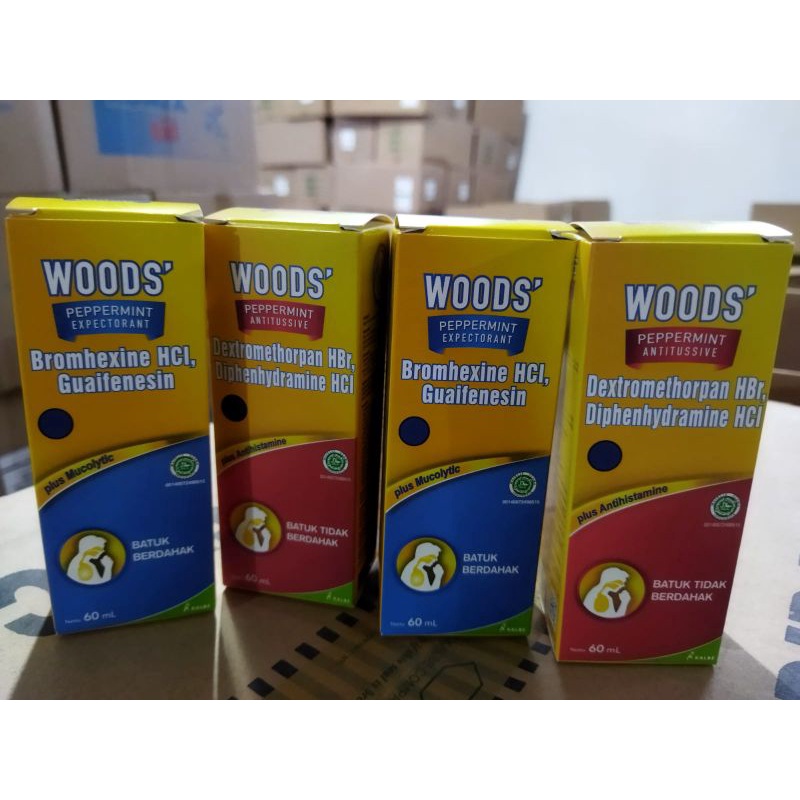 Woods Sirup Batuk Berdahak/Batuk tidak Berdahak 60 ml - obat batuk pilek berdahak