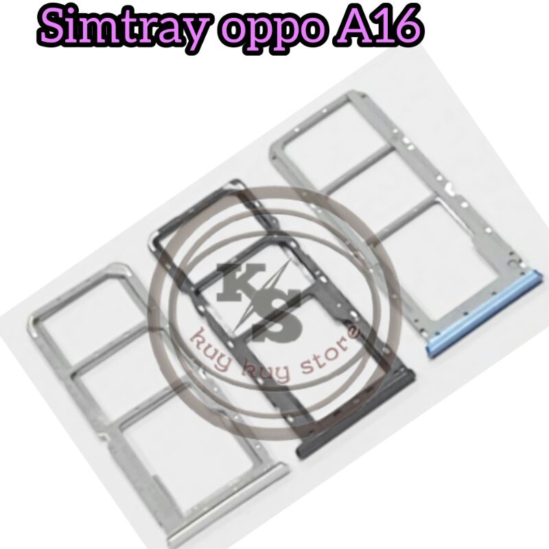 Sim Tray Simtray OPPO A16 Simlock Slot Sim Card Wadah Dudukan Tempat Kartu Simcard Sim Card Memory M