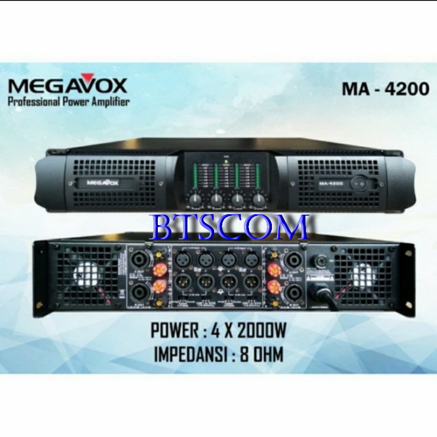 POWER 4 CHANNEL MEGAVOX MA-4200 / MEGAVOX MA4200 / MEGAVOX MA 4200 ORIGINAL