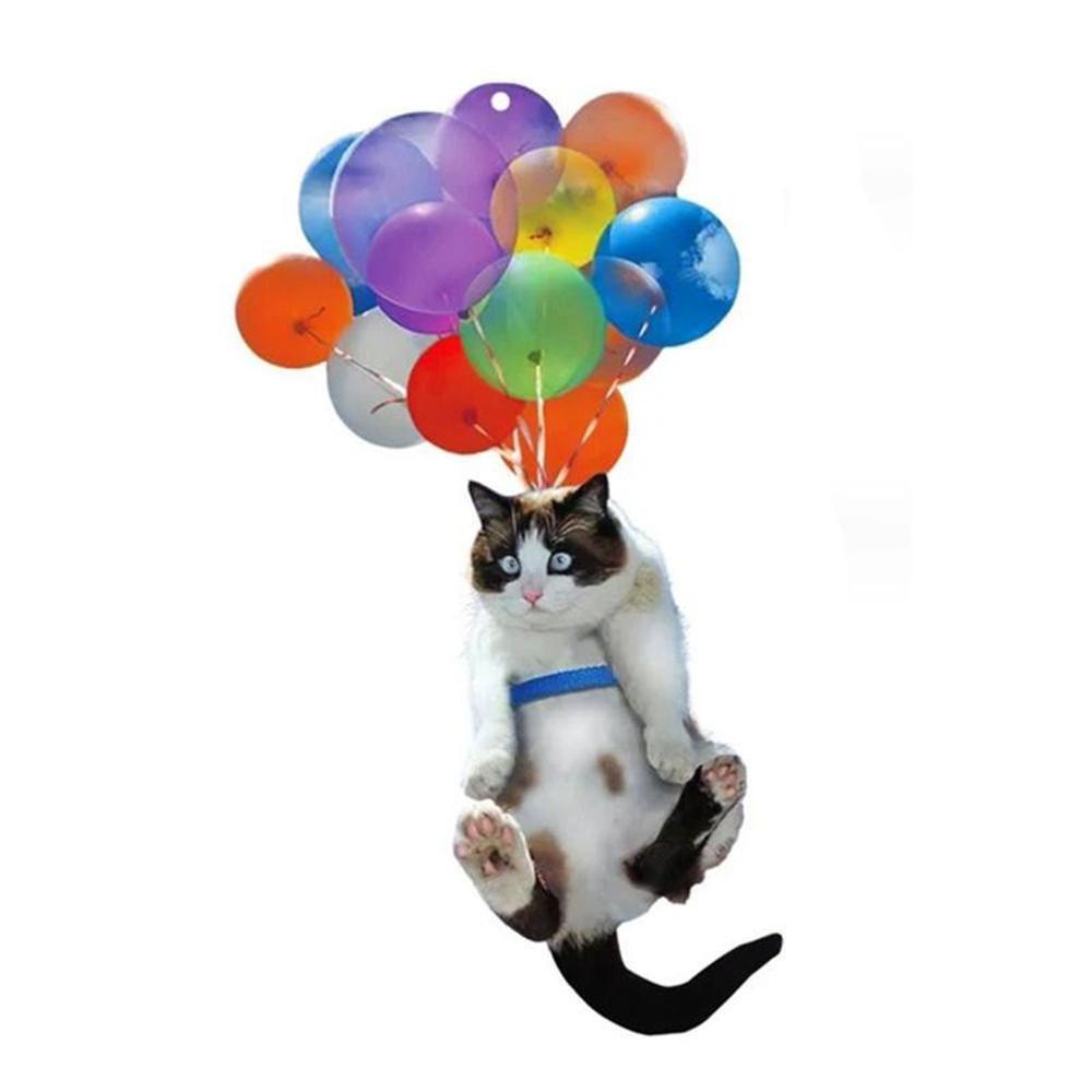 Populer Kucing Mobil Hiasan Aksesoris Dekorasi Rumah Balon Warna-Warni Flying Cat