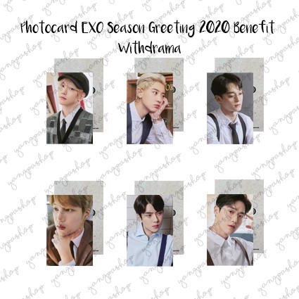 [READY / SET] SET 2020 SEASON GREETING WITHDRAMA BENEFIT EXCK PHOTOCARD FAN MADE UNOFFICIAL WITH DRA