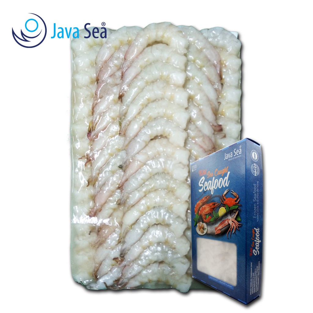 

JAVA SEA Udang Laut Kupas Bersih Beku PD W 30/40 pack 1kg