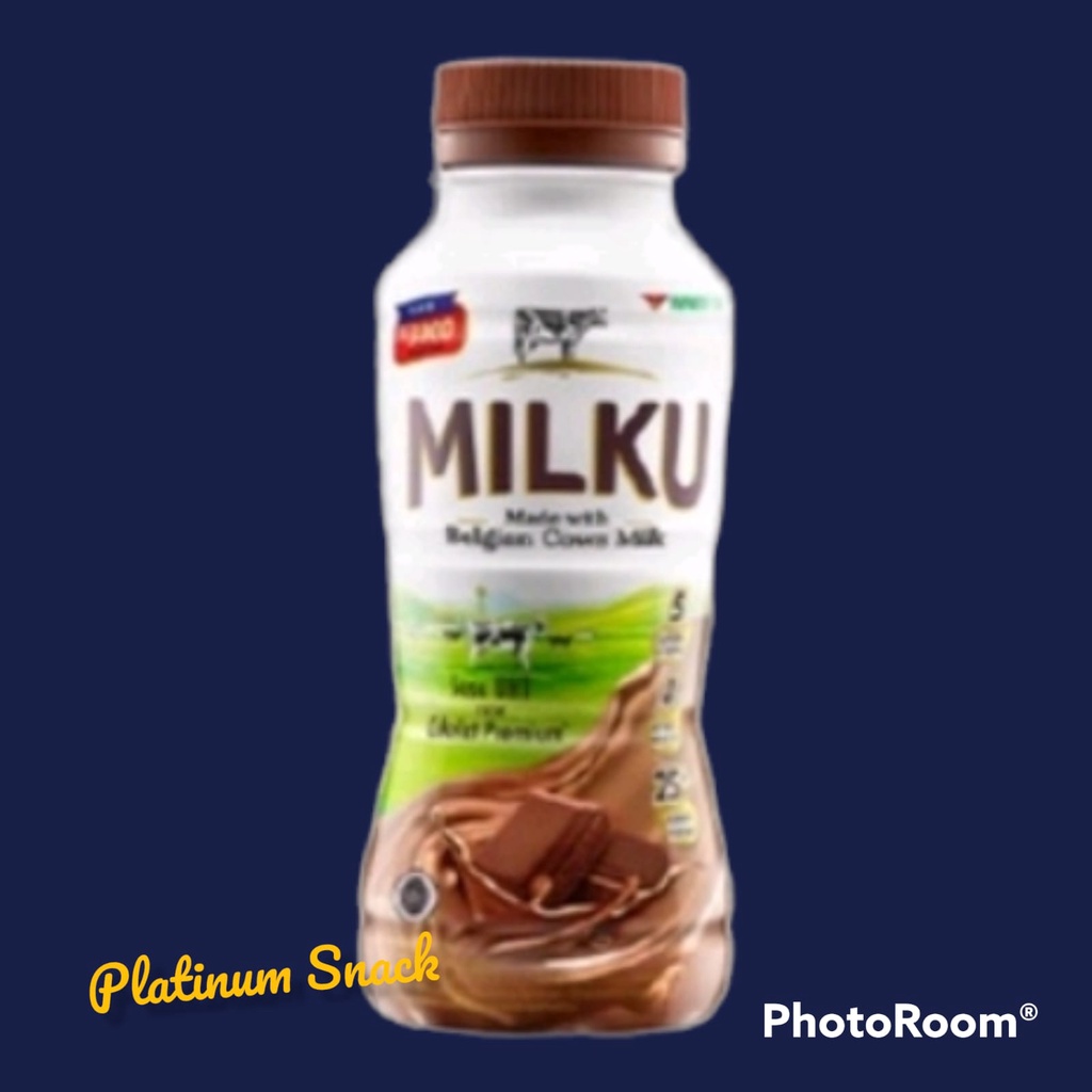 MILKU Susu UHT | Susu Siap Minum Coklat | Strawberry Premium 12 btl x 200 ML