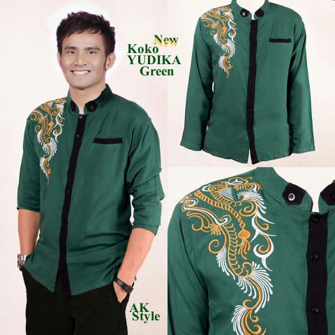 [ Yudika green AK] baju pria koko warna hijau