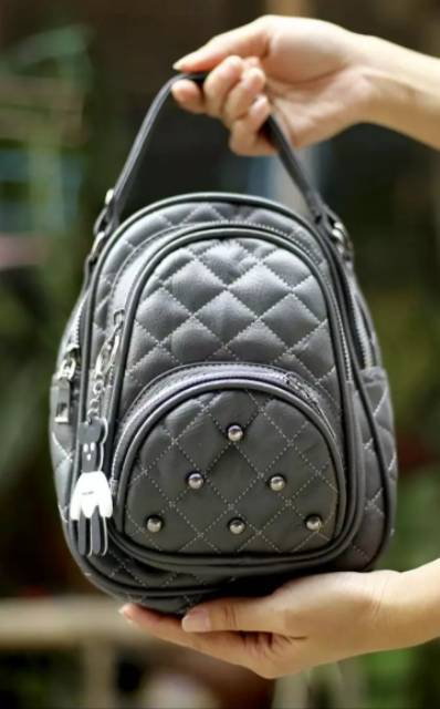 M_s 007 Tas Slempang Multi Fungsi Bordir kulit Kotak/Ransel Mini/Tas Slempang