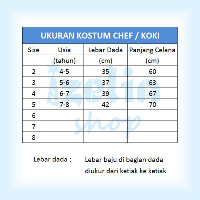 Baju Profesi Master Chef Anak Baju koki anak cowok cewek baju karnaval anak putra putri