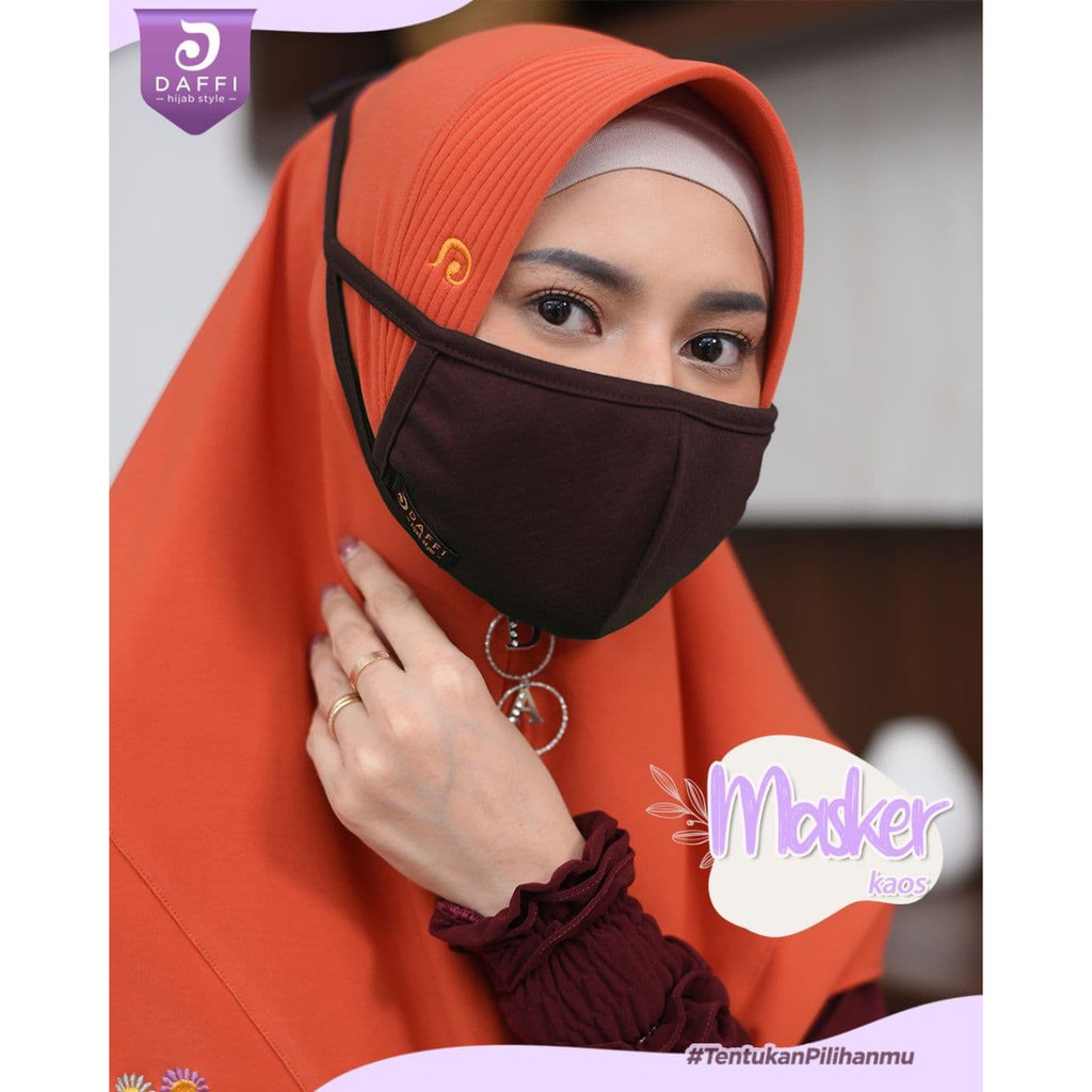 Masker Tali Aksesoris Jilbab Daffi Hijab Kaos Murah Bahan Premium
