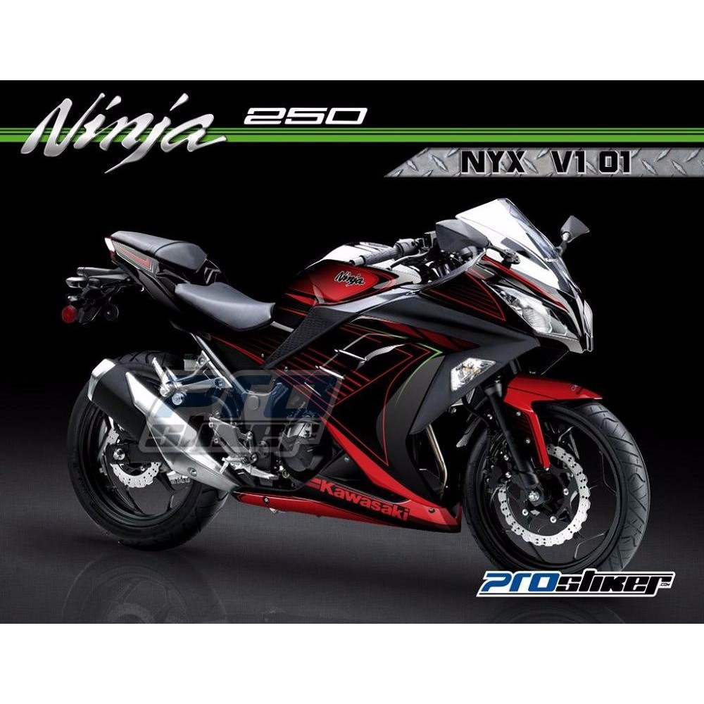 Spesial Striping Ninja 250 Fi Merah Motif Grafis Nyx V1 01 Merah