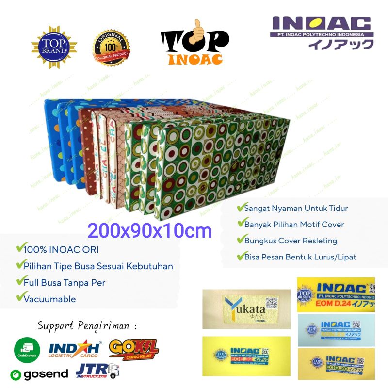 Kasur INOAC uk 90x200x10cm Single Bed Lurus / Lipat