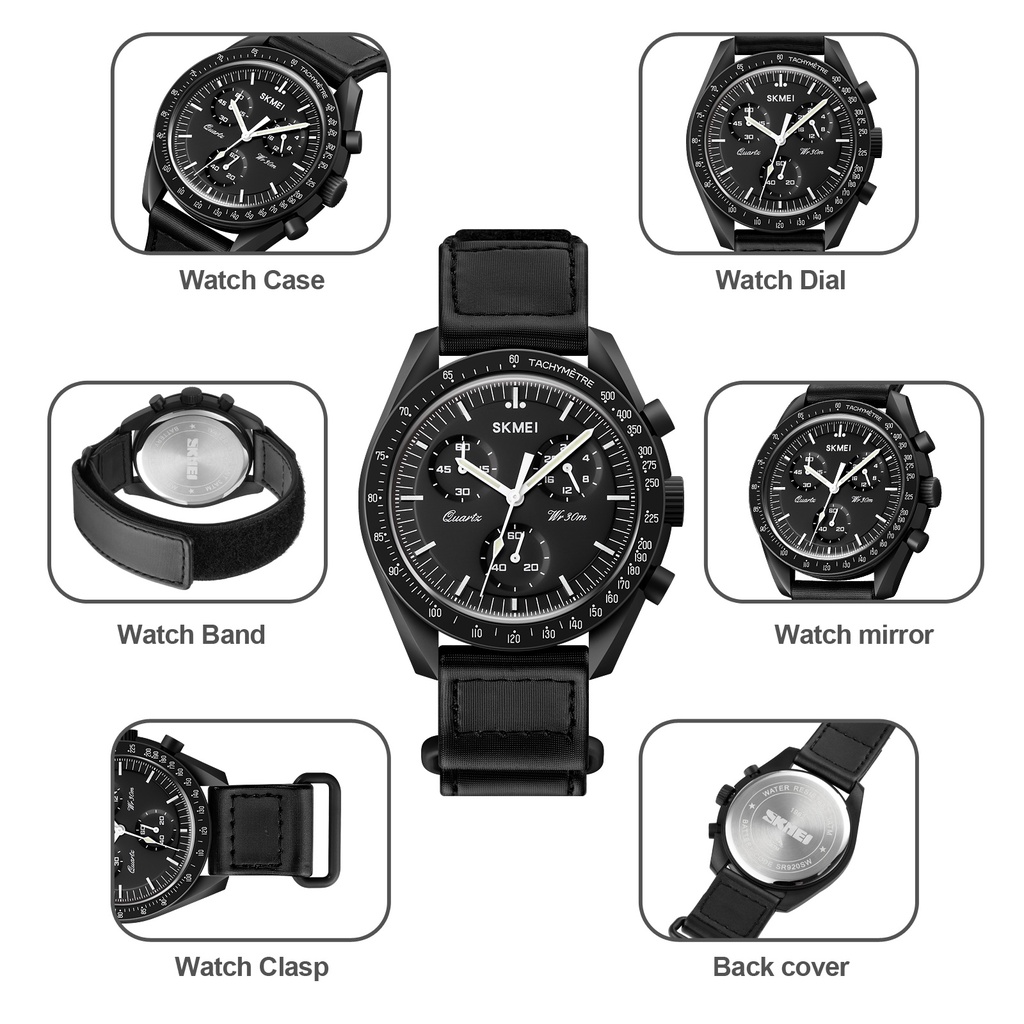SKMEI 1982 Jam Tangan Pria Wanita Analog Model Classic Planet Mission Watch WATCHKITE WKOS