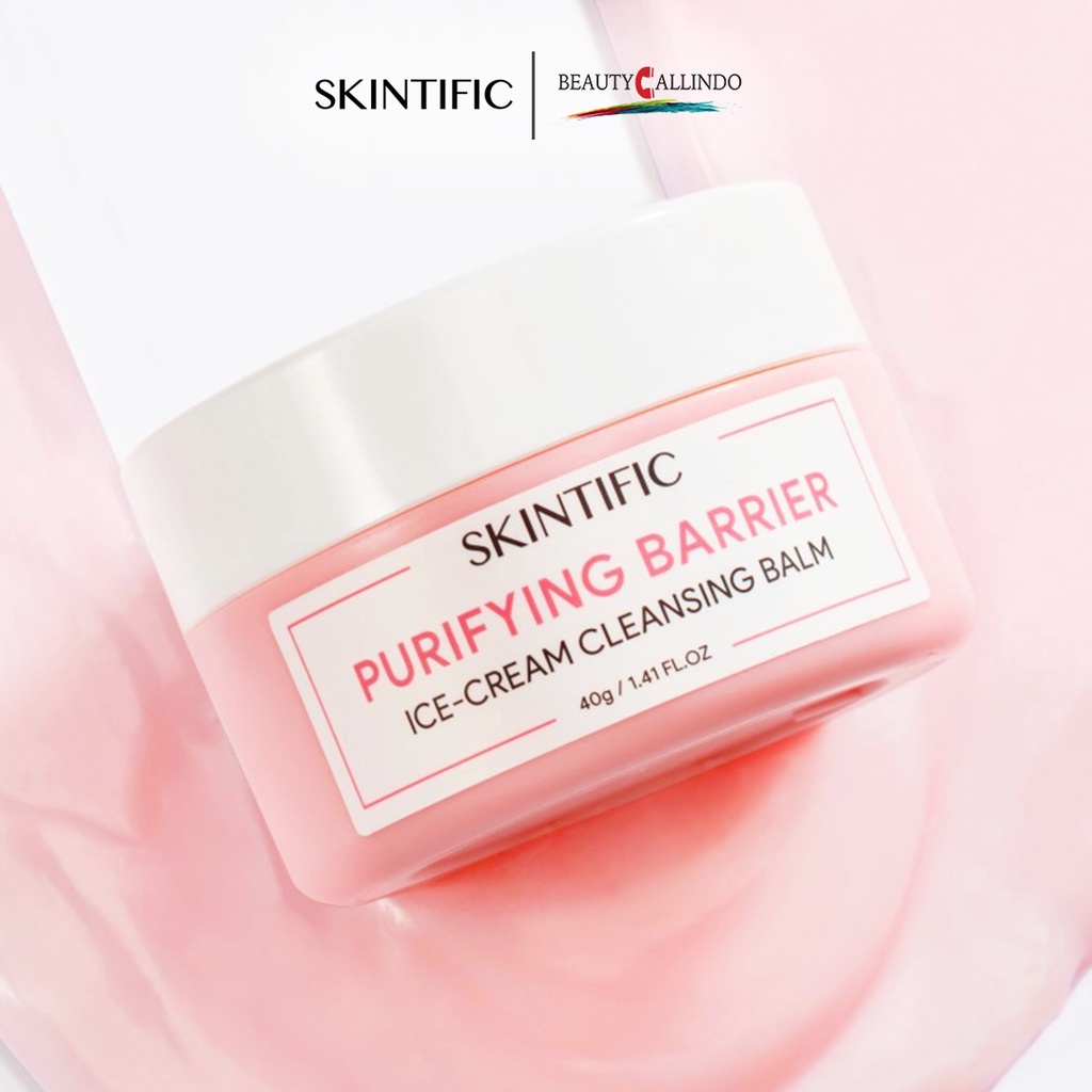 SKINTIFIC Purifying Barrier Ice Cream Cleansing Balm 40g Make Up Remover Pembersih Muka Cosmetics