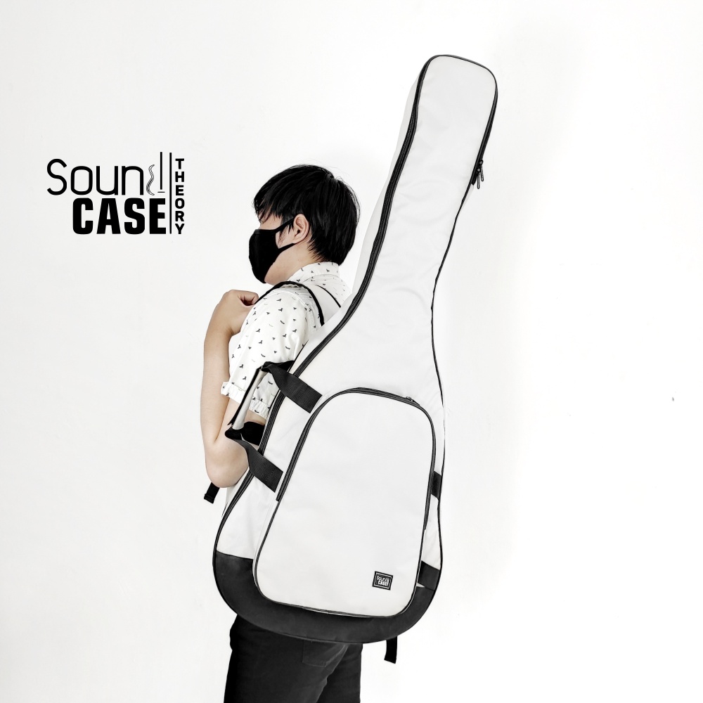 Softcase Gitar / Tas Gitar Akustik Jumbo Putih