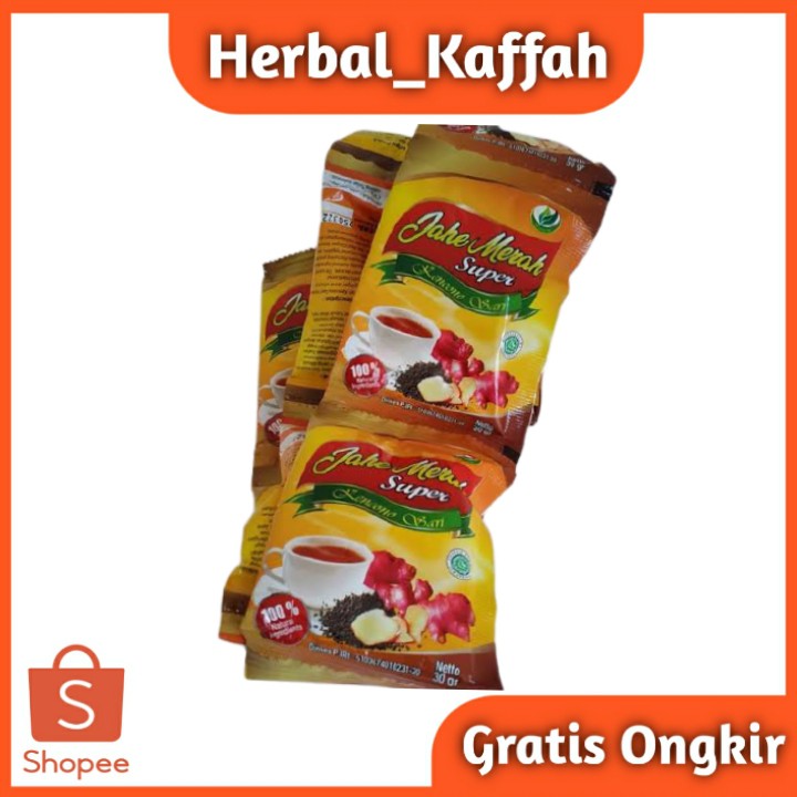 Jahe Merah Super Kencono sari Asli 100% Original Netto 30 gr penghangat tubuh lancarkan darah