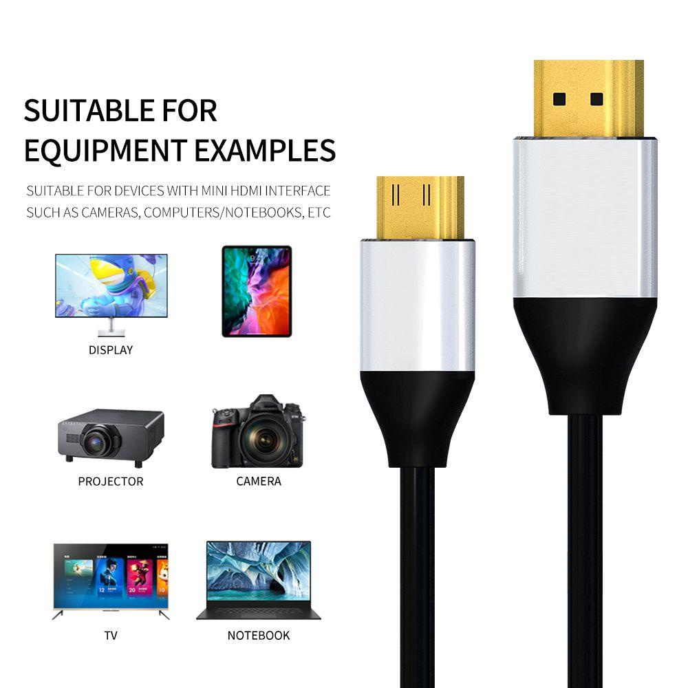 Preva Kabel Mini HDMI to HDMI Camcorder 3D High Speed Video Audio 4K 1080P