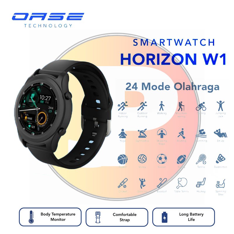 OASE Horizon W1 Smartwatch Android / iOS Smartband Garansi Resmi