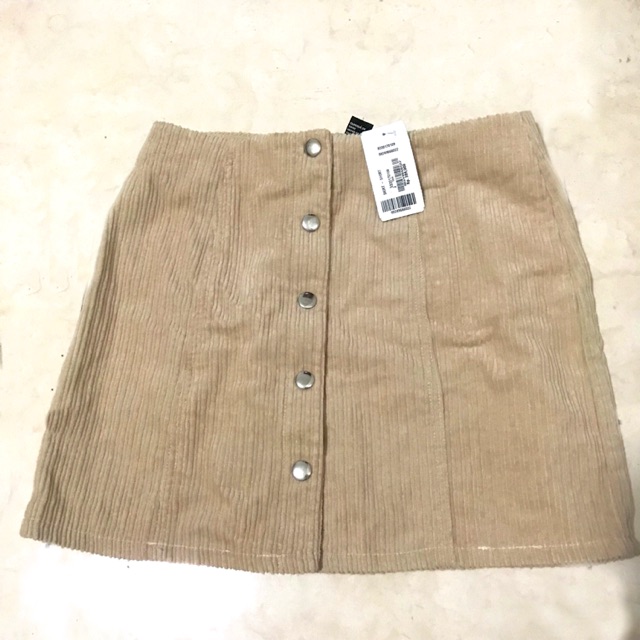 BUTTON UP MINI SKIRT FOREVER 21 / rok pendek kancing depan