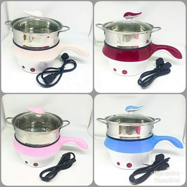 NEW-PANCI PORTABLE LISTRIK-COOKING POT WITH STEAMER-SHENAR