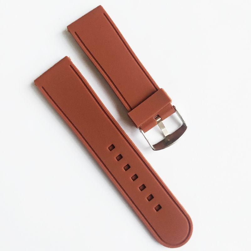 strap rubber silicon warna coklat dan biru