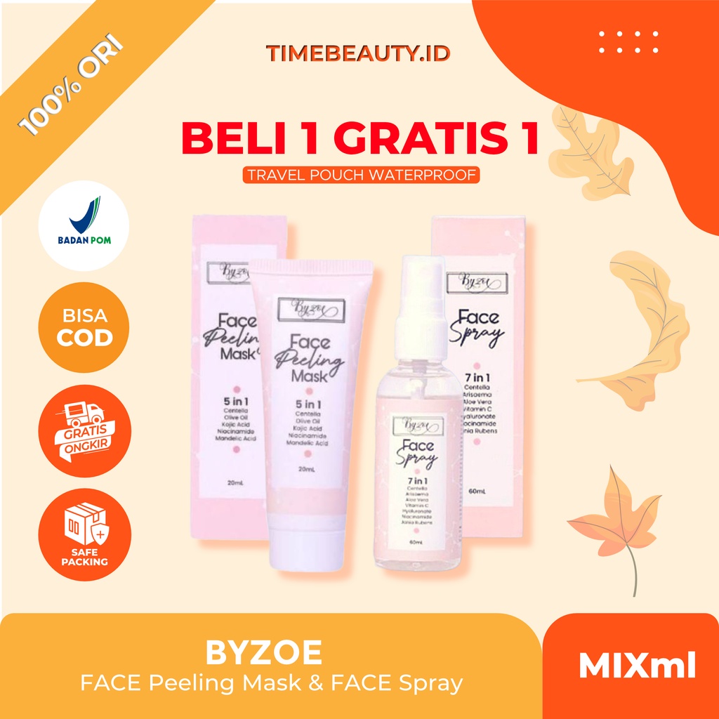 Byzoe 5 in1 Korean Face Peeling Mask &amp; 7 in 1 Face Spray BPOM