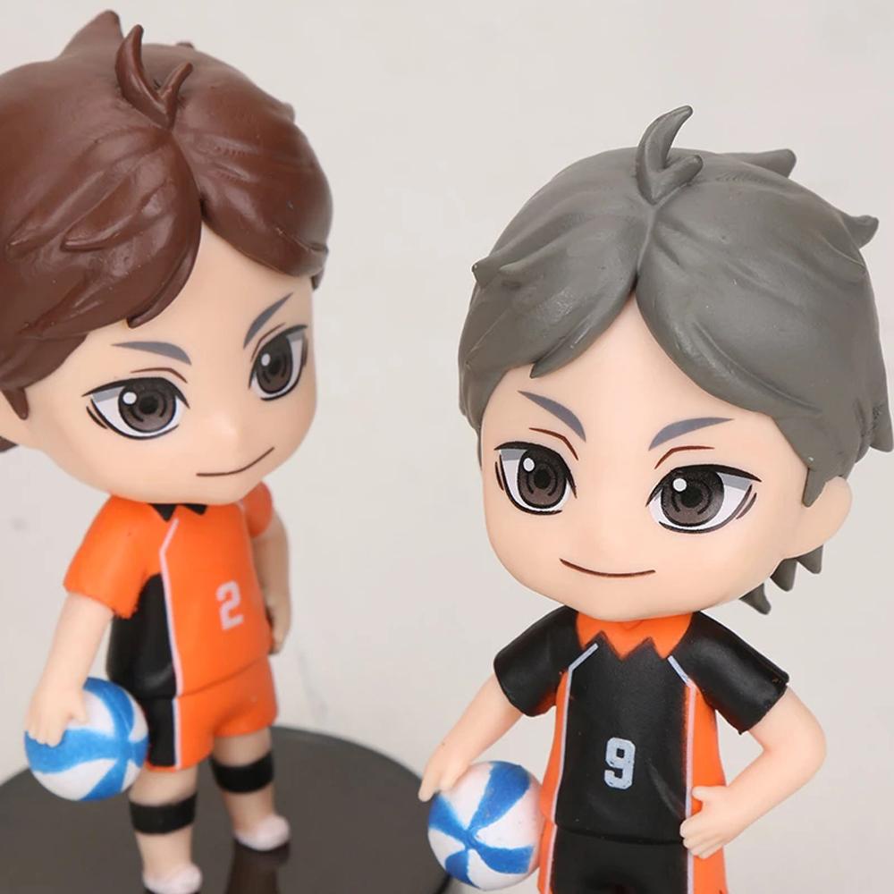 Lanfy Haikyuu Figure PVC 4pcs/set Figure Mainan Yu Nishinoya Action Figure Tobio Kageyama