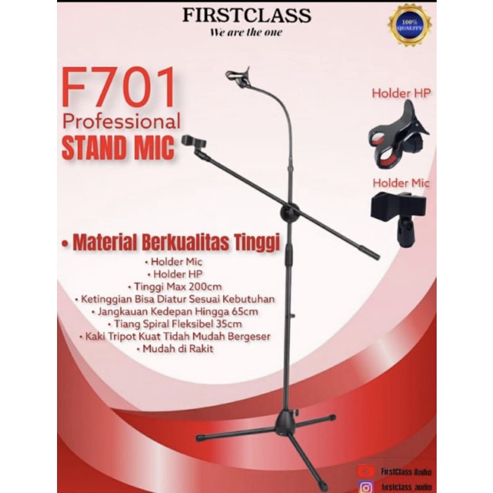 PROMO Stand / Tiang Mic + HP Holder