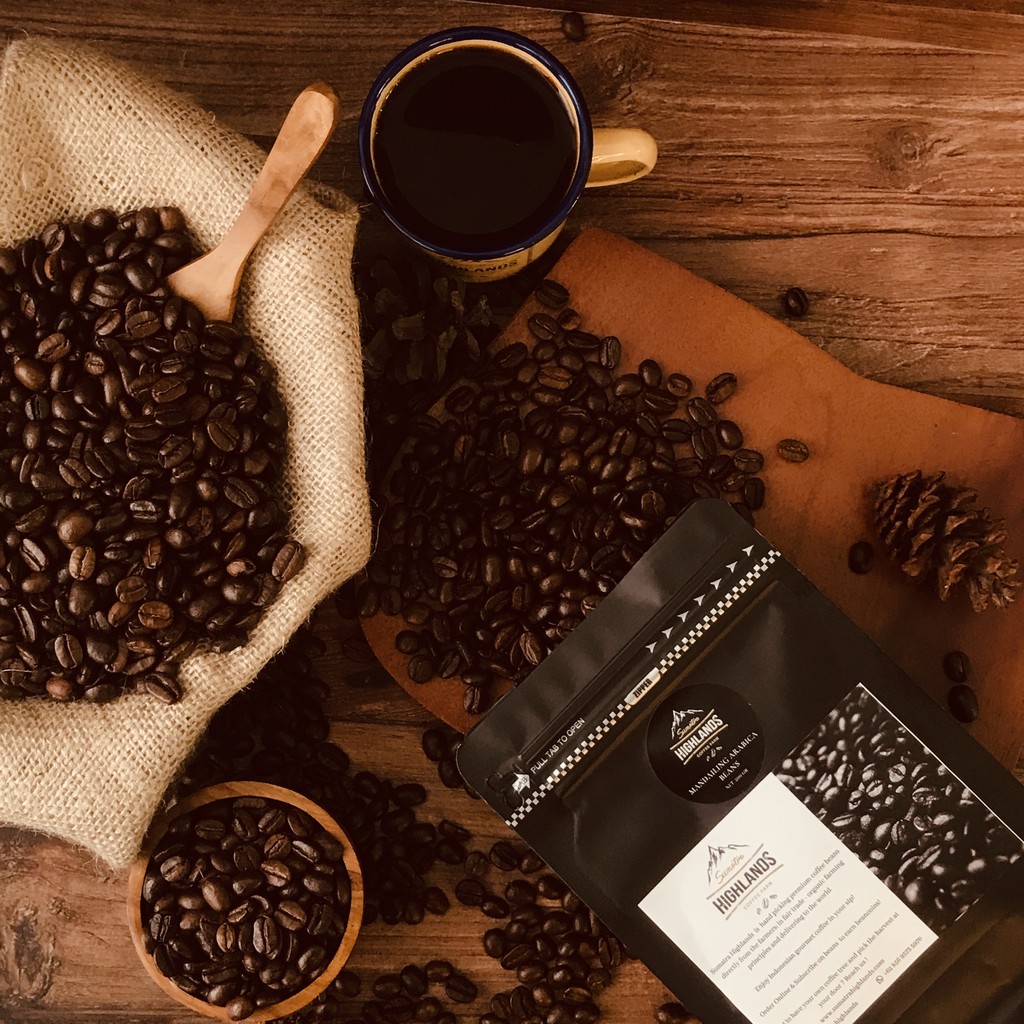 

KOPI BIJI MANDAILING ARABICA COFFEE BEANS 200 GR