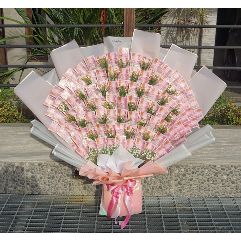 BUCKET BUNGA UANG ASLI