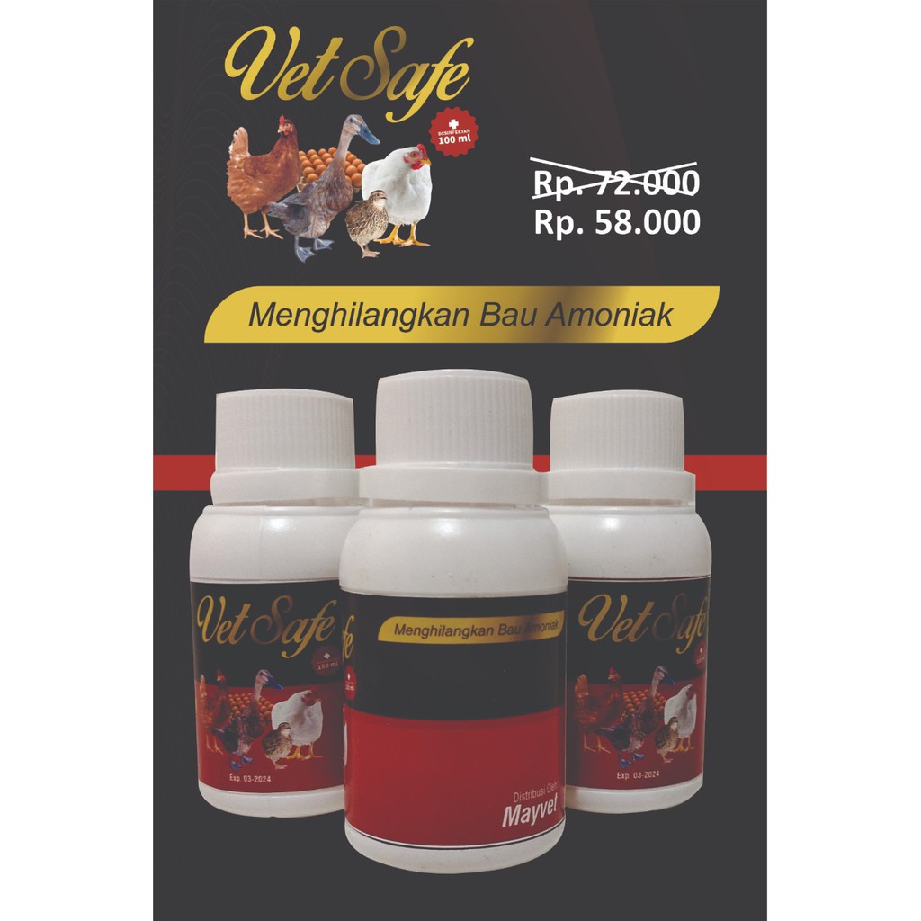 Penghilang bau Amoniak Desinfektan Serbaguna Vetsafe