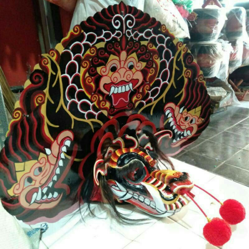 Barongan Dewasa Barongan Devil Caplok Kayu