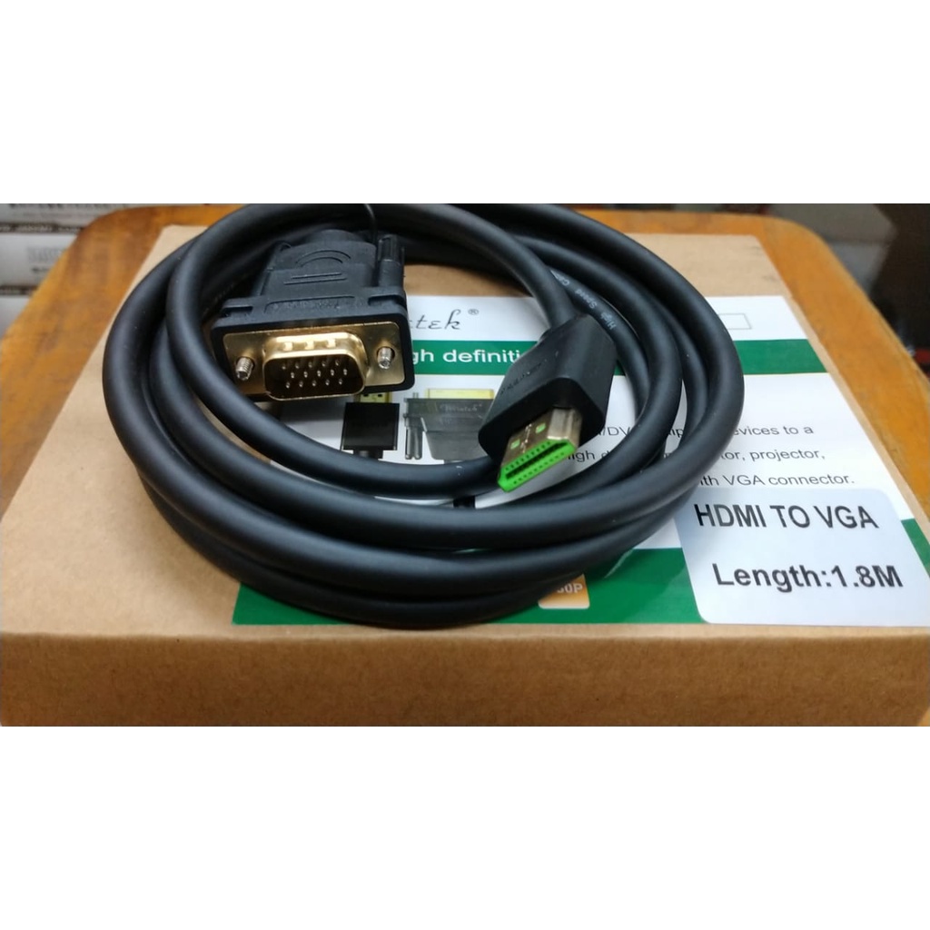 Wiretek Kabel HDMI to VGA 1.8 meter Aktif