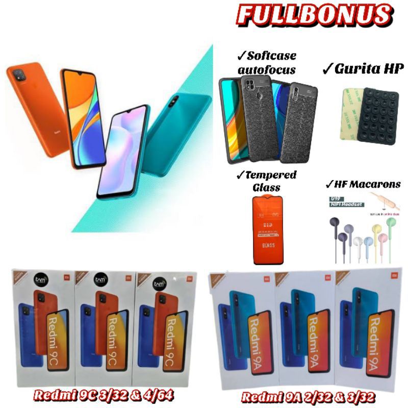 puu      xiaomi redmi 9c 4 64 ram 4gb rom 64gb redmi 9a 2 32 ram 2gb 3gb rom 32gb garansi resmi     