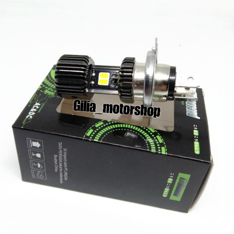 Lampu Utama LED Kipas 2 sisi H4( B2H4) 1 Thousand Original 24 Watt Universal Motor