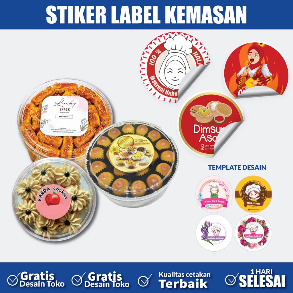 Stiker kemasan label produk FREE DESAIN CUSTOM Harga MURAH